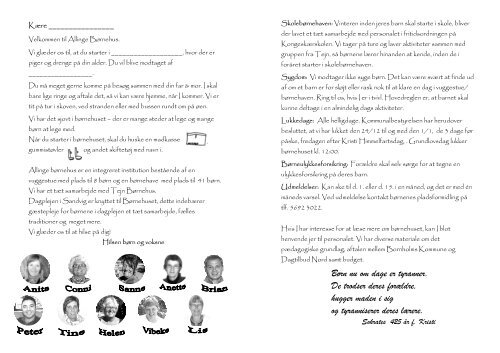 Allinge bÃƒÂ¸rnehus Velkomst brochure.pub