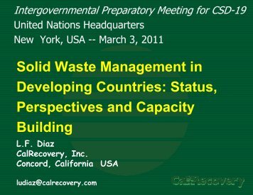 Solid Waste Management in Developing Countries - United Nations ...