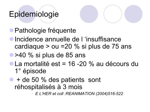 Prise en charge de l'OAP cardiogénique