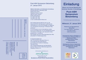 Post-ASH Symposium Betzenberg - veranstaltungen.arztlogin-rlp.de