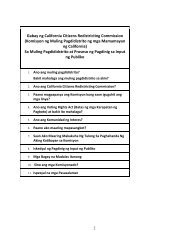 Komisyon ng Muling Pagdidistrito - California Citizens Redistricting ...