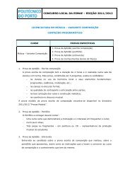 Conteúdo Programático 2011 - Curso Música - Composição - ESMAE