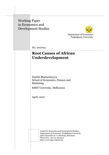 Root Causes of African Underdevelopment