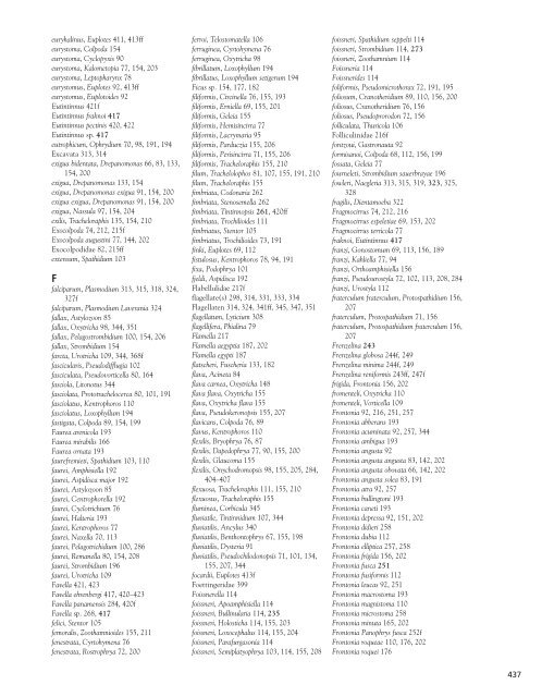 Systematic Index