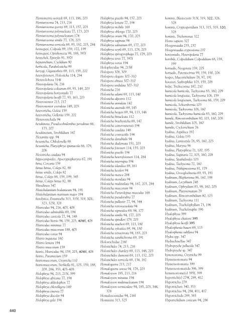 Systematic Index