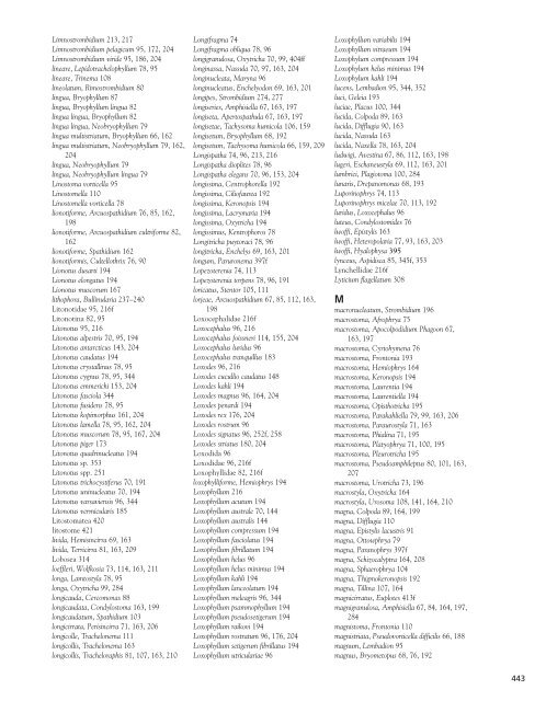 Systematic Index