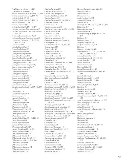 Systematic Index