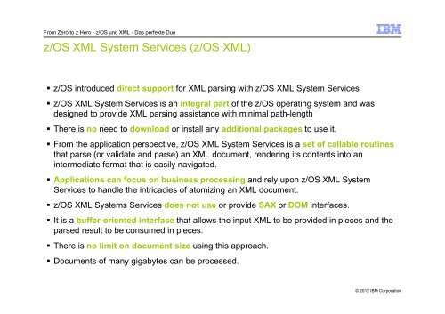 Introduction to XML and native XML technologies on the IBM ...