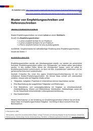 Muster von Empfehlungsschreiben und ... - Bewerben.de