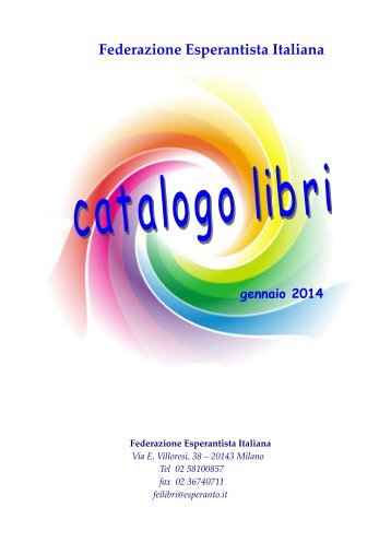 catalogo generale - Federazione Esperantista Italiana