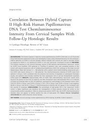 Correlation between hybrid capture II highrisk human ... - Cellab