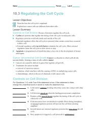 10.3 Regulating the Cell Cycle