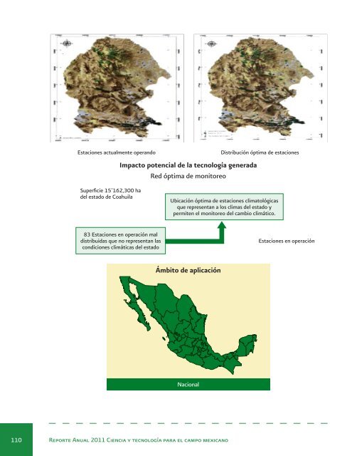 Reporte Anual 2011 Ciencia y tecnologÃ­a para el campo mexicano