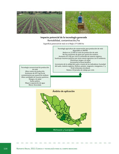 Reporte Anual 2011 Ciencia y tecnologÃ­a para el campo mexicano