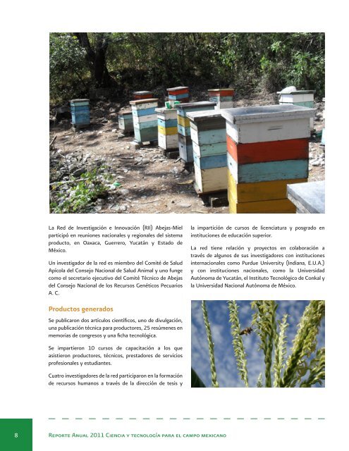 Reporte Anual 2011 Ciencia y tecnologÃ­a para el campo mexicano