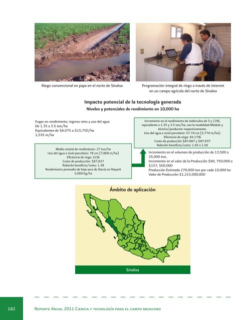 Reporte Anual 2011 Ciencia y tecnologÃ­a para el campo mexicano