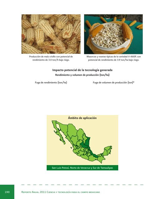 Reporte Anual 2011 Ciencia y tecnologÃ­a para el campo mexicano