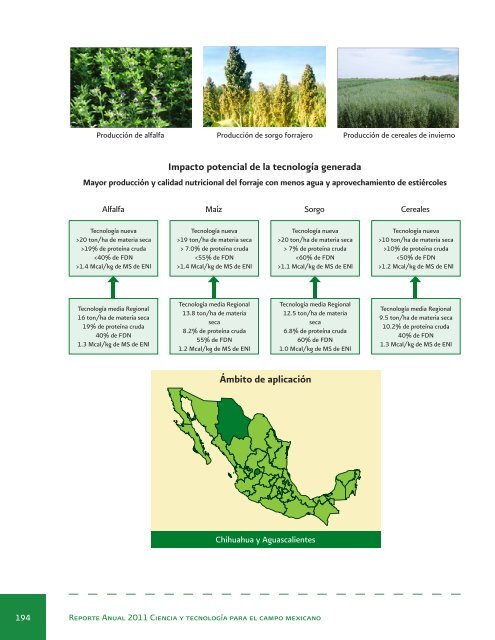 Reporte Anual 2011 Ciencia y tecnologÃ­a para el campo mexicano