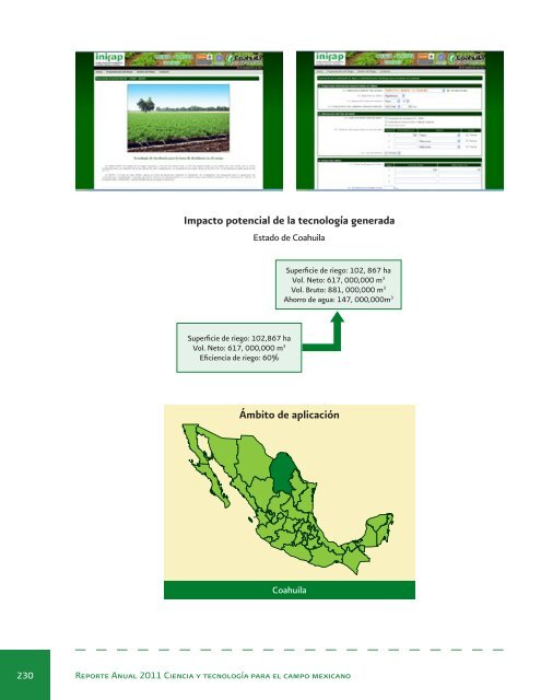 Reporte Anual 2011 Ciencia y tecnologÃ­a para el campo mexicano