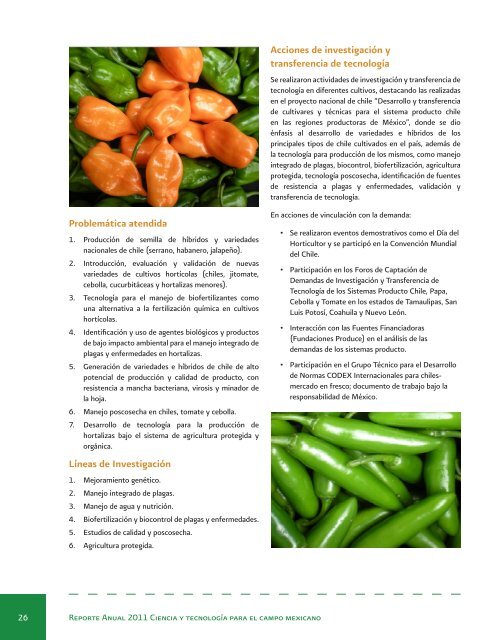 Reporte Anual 2011 Ciencia y tecnologÃ­a para el campo mexicano