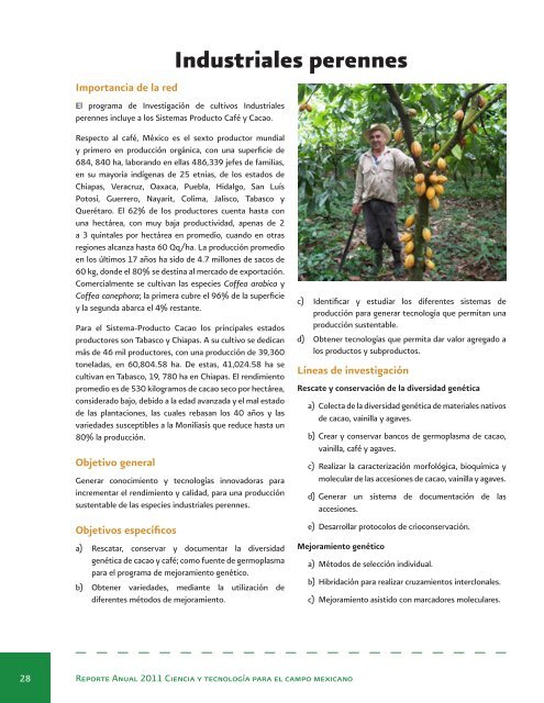 Reporte Anual 2011 Ciencia y tecnologÃ­a para el campo mexicano