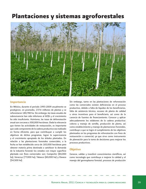 Reporte Anual 2011 Ciencia y tecnologÃ­a para el campo mexicano