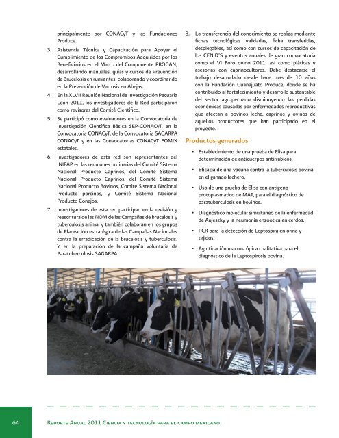 Reporte Anual 2011 Ciencia y tecnologÃ­a para el campo mexicano