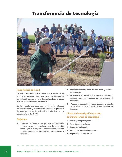 Reporte Anual 2011 Ciencia y tecnologÃ­a para el campo mexicano