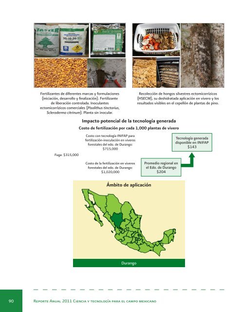 Reporte Anual 2011 Ciencia y tecnologÃ­a para el campo mexicano