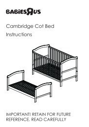 Cambridge Cot Bed Instructions - Toys R Us