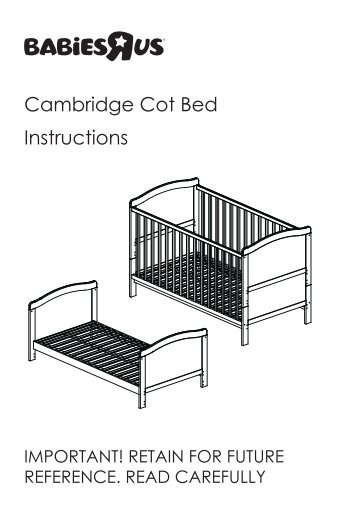 mamas and papas sleigh cot bed instructions