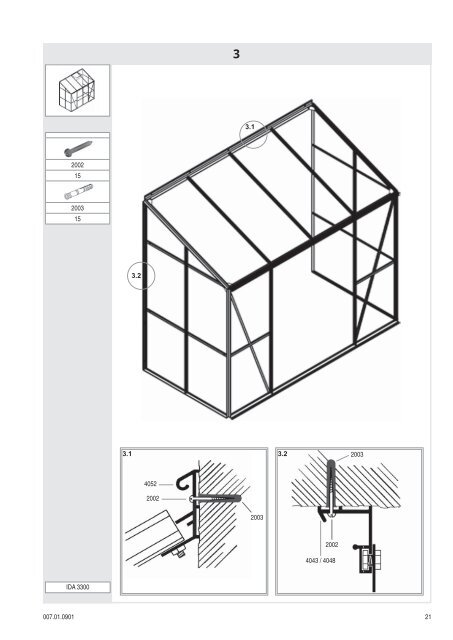 IDA 3300 Assembly instructions - Bony