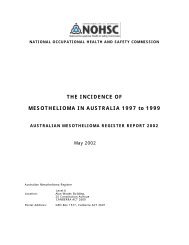 Australian Mesothelioma Register Report 2002 - Safe Work Australia