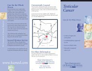 Testicular Cancer Brochure - The University Of Kansas Hospital