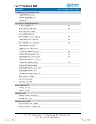 Preferred drug list - Simply Healthcare Plans