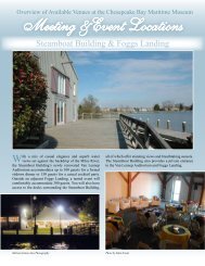 Meeting &Event Locations - Chesapeake Bay Maritime Museum