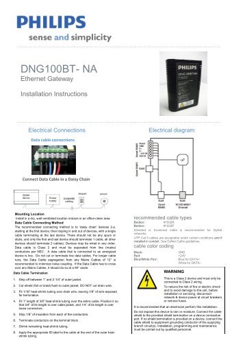 DNG100BT-NA Rev B.pdf - Philips Lighting Controls