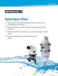 AP-205 Hydrospin Filter.pdf - Astral Pool USA