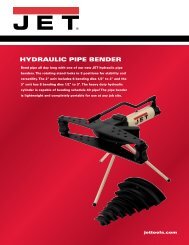 HYDRAULIC PIPE BENDER - JET Tools