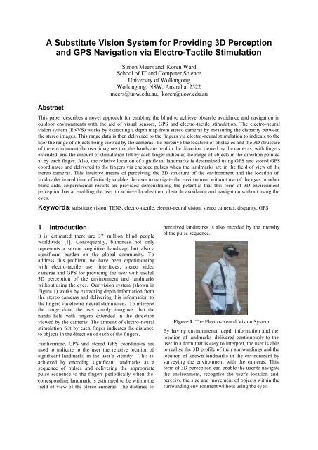A Substitute Vision System for Providing 3D Perception and GPS ...