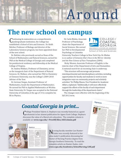 the Magazine, Volume 2 Issue 2 - The College of Coastal Georgia