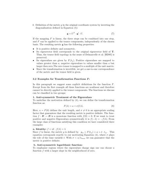 Tensor Field Visualization Using a Metric Interpretation