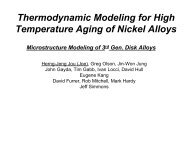 Thermodynamic Modeling for High Temperature Aging of Nickel Alloys