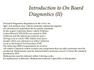 Introduction to On Board Diagnostics (II)