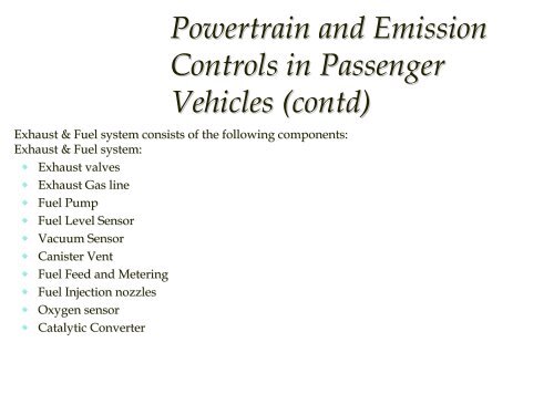 Introduction to On Board Diagnostics (II)