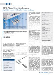 D-510 PISeca Capacitive Sensors (PDF)