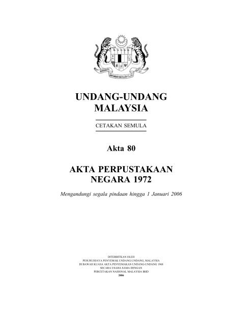 Akta Perpustakaan Negara 1972