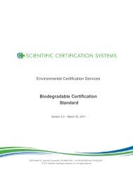 Biodegradable Certification Standard - SCS Global Services