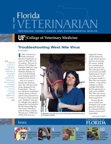 Florida Veterinarian, Fall 2008 (PDF) - University of Florida College ...