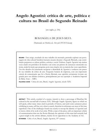 Angelo Agostini: crÃ­tica de arte, polÃ­tica e cultura no Brasil ... - Unicamp